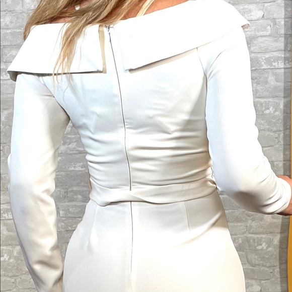 BLACK FRIDAY jumpsuit off white Peace + Love  size L , ELEGANT - Picture 4 of 6